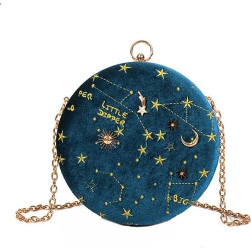 Women Suede Circular Handbag 2020 Fashion Chain Small Shoulder Messenger Bag Ladies Crossbody Clutch Female Round Hand Bag Purse