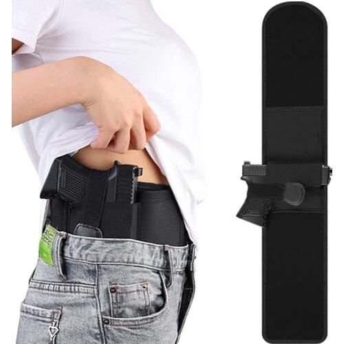 Tactical Gun Holster Belly Concealed Band Holster Carry Waistband Right/Left Handed Pistol Holder for Glock 17 19 92 95 1922