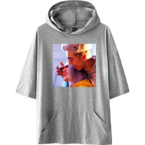 WAWNI Naim Darrechi Short-Sleeved Hooded Sweatshirt Hip Hop Volleyball Harajuku Fashion Polyester Plus Cotton Hoodie Loose Top