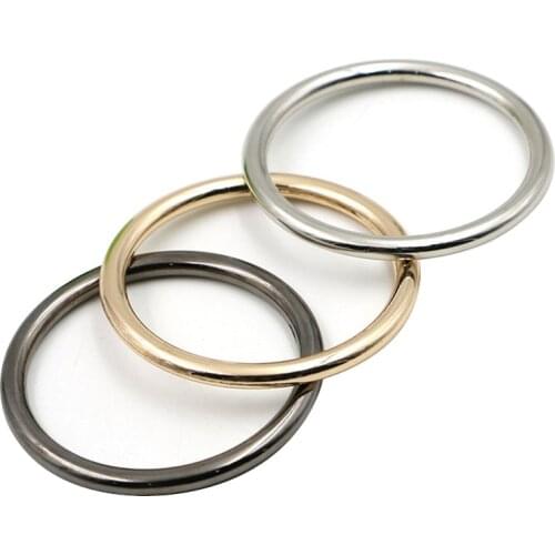 XUNZHE 10pcs/lot Metal Buckles Circle Ring Connection Alloy Shoes Bags Belt Buckles DIY Fittings 2.0cm/25mm/30mm/4mm/5cm