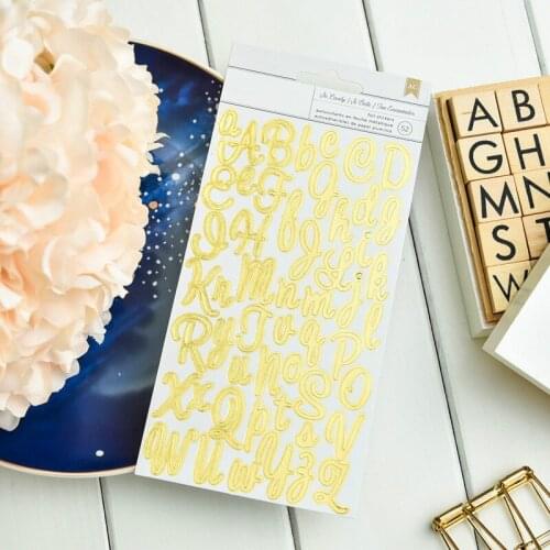 YPP CRAFT Gold Letters Self- adhesive Stickers for Scrapbooking/ DIY Crafts/ Card Making Decoration
