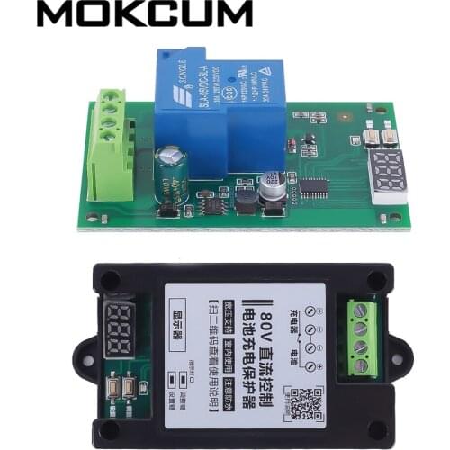 Anti Overshoot Protector Battery Overcharge Protector for 10V-80V Battery 30A Digital Display Automatic Charging Controller