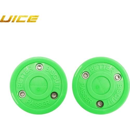 1/3/5Pcs Green Biscuit Roller Ice Hockey Training Puck for Street Recreational Hockey Practice