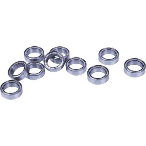 10pcs Miniature Sealed Metal Shielded Metric Radial Ball Bearing Model: MR128-ZZ 8x12x3.5Mm