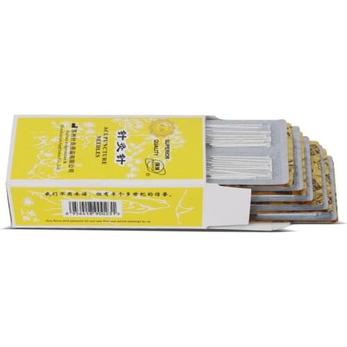 200 pcs huanqiu acupunture therapy Silver coating Needle Non-Disposable Sterile Acupuncture Needle 0.25/0.30/0.35mm