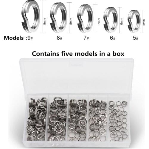 New 200pcs Stainless Steel Fishing Split Rings For Blank Lures Crank Bait Solid Lures Connectors Double Loop Ring Fishing Tackle