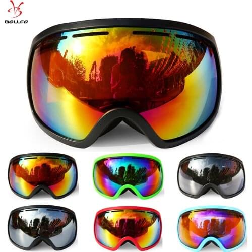 2018 Spherical Mirrors Ski Goggles Snowboard Glasses 100% UV400 Anti-fog Ski Glasses Men Cross-country Skiing Snowboard Glasses