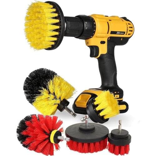 3 pcs Power Scrubber Brush Drill Brush Clean for Bathroom Surfaces Tub Shower Tile Grout Cordless Power Scrub Drill Cleaning Kit