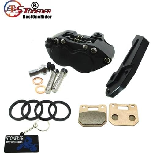 STONEDER Performance Racing 4-piston Brake Caliper Adapter Pads Seals For Pit Dirt Mini Super Motard Bike Scooter
