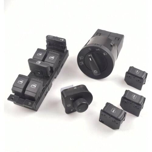 4pcs Car Power Window Switch Panel rear Mirror headlight for VW Jetta Golf MK4 Bora Passat B5 B5.5 1999 2000 2001 2002 2003 2004