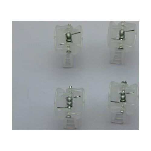 50 White Plastic Mini Hair Claw Clip Clamp For DIY Craft 14mm
