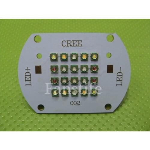 60W CREE XPE XP-E Cool White 6500K Warm white 3500K Royal Blue 455nm Red 660nm Mixed Color High Power Led with Copper PCB