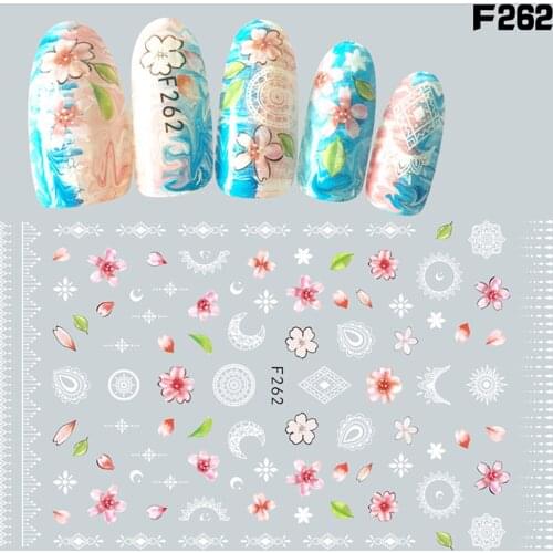 Nail Art Accessories Nail Adhesive Decal Fashion Words Crack Flowers Snow Sticker Ornaments All For Manicure Nail Sticker