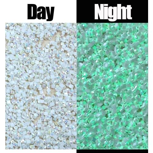 Ascher Stone Glow In Dark AB Square Round DMC 5200 For DIY Diamond Painting Cross Stitch Embroidery Rhinestone Mosaic Home Decor