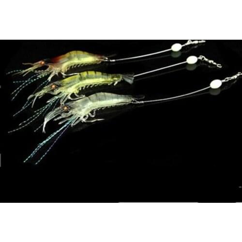 Free Shipping 2015 New Arrival 6G/9CM Luminous Shrimp Lure Soft Fishing Boat Bait Isca Artificial Fish Lure Soft Baits Pesca
