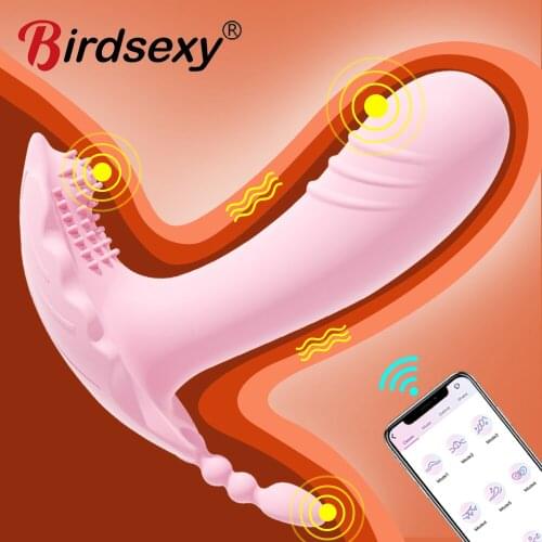 Bluetooth APP Control Clit Vibrator Tongue Vibrating Nipple Sucking Blowjob Clitoris Stimulator Erotic Adult Sex Toys for Women