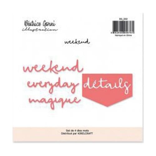 CH 2021 New Arrival Weekend Metal Cutting Dies Stencils for Scrapbooking/photo Album stamps Decorative Embossing DIY