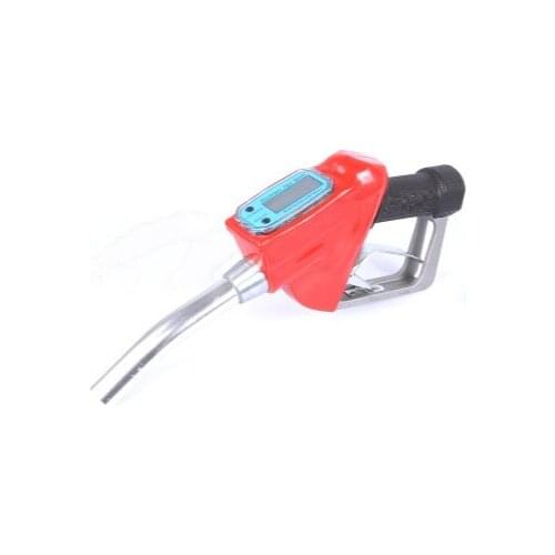 Digital Flow Meter Indicator Fuel Gasoline Petrol Oil Refueling Gun Nozzle Aluminum Gas Station Refuel Injection Tools
