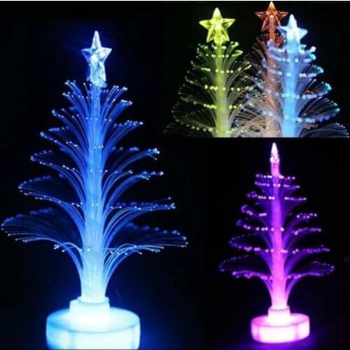Colorful Christmas Xmas Tree LED Light Lamp Home Party Decoration LED Light-up Mini Light 12*3.5cm Christmas Gift