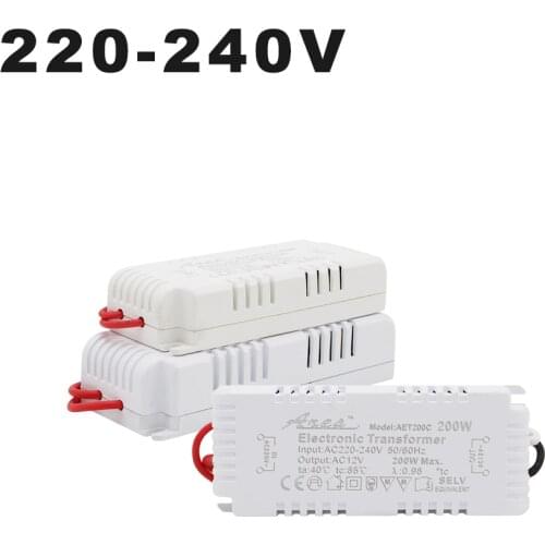 Dimmable Electronic Transformer AC 220V to AC 12V 60W 80W 105W 120W 160W 180W 200W CE Certification For Halogen Light Bead