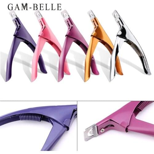 GAM-BELLE Professional Nail Art Clipper U One Word False Tips Edge Cutter Nail Clipper Nail File Care Pedicure Nail Art Tool