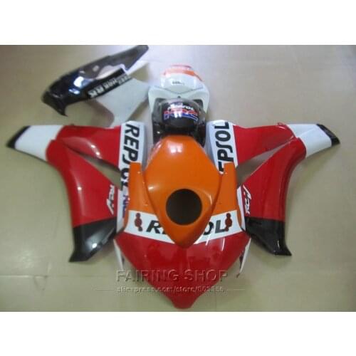 Hot sale plastic fairing kit for Honda CBR1000RR 08 09 10 11 orange black fairings CBR1000RR 2009 2010 2011 2011 OT20