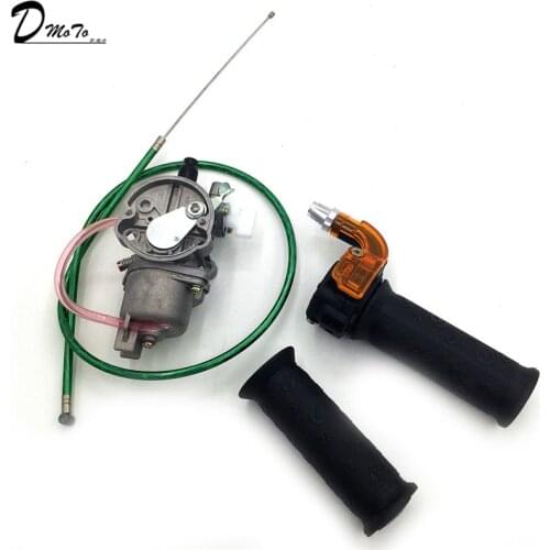 Throttle Settle Grip Cable Carburetor Kit For 47cc 49cc Mini Pocket bike dirt bike racing ATV Quad 2 stroke engine carb MiniMoto