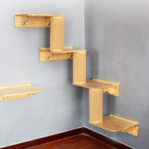 Cat Sisal Scratcher Post Climbing Tree For Cat Pet Wall-Mounted Furniture Cat Climb Wall Hanging Board Toy Wall Cat Nest HW167