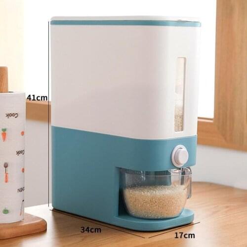 Rice Bucket Dispenser Box Grain Powder Boxes Storage Food Grain Rice Container