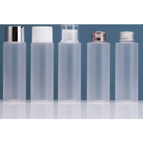 100ml frosted PET BOTTLE with plasitc/aluminum screw lid for serum/lotion/toner/emulsion packing plastic bottle skin care