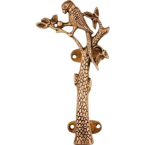 Copper handmade cupboard furniture handle door brass handles Garden pull fence bird animal handle