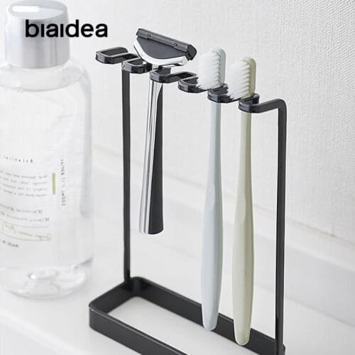 Mental Toothbrush Holder No Drilling Toothpaste Shelves Stand Razor Rack Aluminum Bathroom Accessories Organizer Toilet Storage