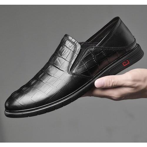 Men Loafers Soft Moccasins High Quality Genuine Leather Shoes Men Business Formal Shoes Wedding Party Dress Footwear