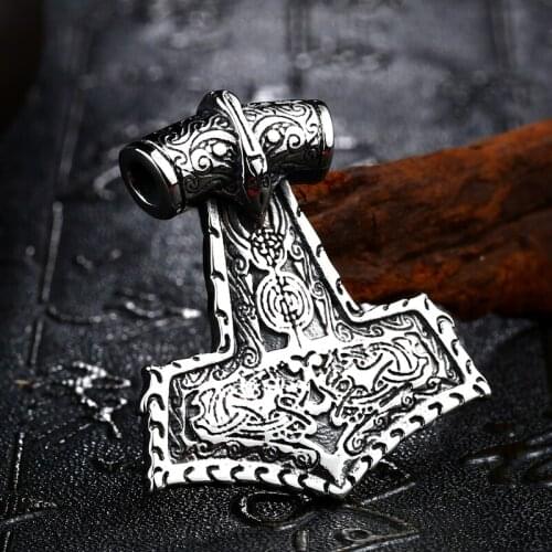 Stainless steel men viking pendant necklace men punk fashion personality jewelry