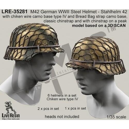 [Scale Model Kit] Live Resin LRE-35281 1/35 M42 German WWII Steel Helmet
