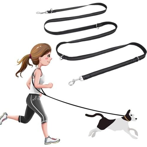 Nylon Dog Leash Multifunctional Anti Slip Reflective Dog Padded Handles for Outdoor Ropes Pet Strap Traction Leash