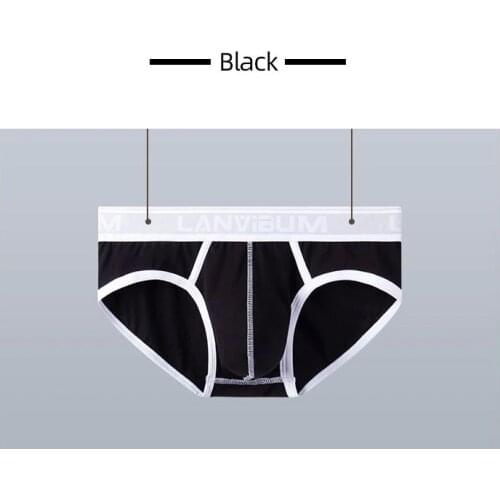 2020 Brand Mens Mid-Waist Cotton Underwear Breathable and Comfortable Contrasting Triangle briefs Male Panties