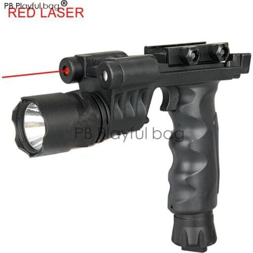 New CS flashlight high-light tactical flashlight LED red laser field adventure hunting flashlight anti-seismic gel ball gun RD04