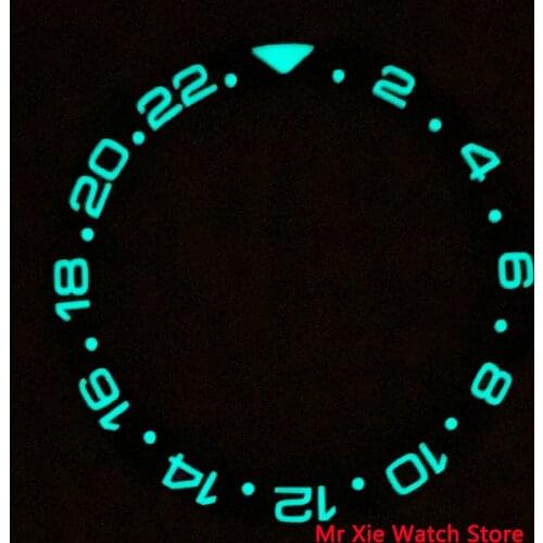 38mm ceramic bezel Insert Super Luminous Fit for 40mm Automatic GMT Mens Watch