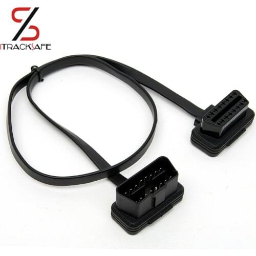 Flat Thin As Noodle OBD 2 II OBDII OBD2 16 Pin Male to Female ELM327 Diagnostic Extension Cable Wire Connector Adapter
