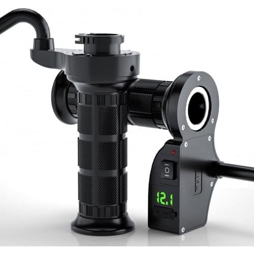 1 Pair 12V Durable Motorcycle Digital Display Electric Heated Handlebars with Switch Motorcycle Accessories Supplies Products