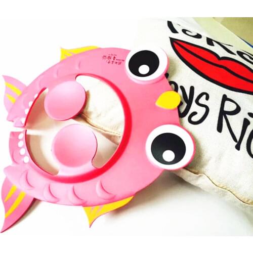 Adjustable Baby Shower Caps Infant Kids Thickened Safety Soft Bath Shampoo Cap Waterproof Ear Protection Eye Children Hats