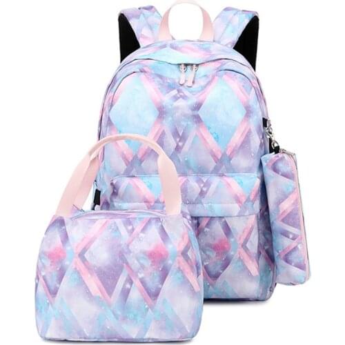 New School Backpack Teens Girls Kids School Bags Elementary Middle Bookbag Fits 14 Inch Laptop Backpack with USB Charging Port