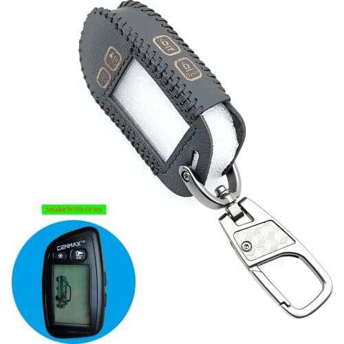 ST-5A Hot Sale Soft Texture Leather Key Case Cover Car Alarm System for ST-5A 2-way Russian version LCD Remote Control Charm