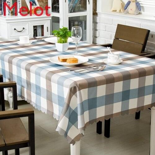 Woven Tablecloth Waterproof Oil-Proof Anti-Pollution Tablecloth Kitchen Decoration Rectangular Coffee Cooking Tablecloth