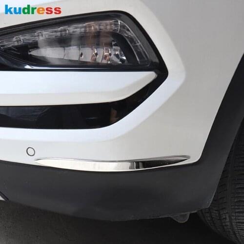 Front Rear Bumper Corner Cover Trim For Hyundai Tucson 2015-2018 Stainless Steel Garnish Protector Decorative Trims Car Styling