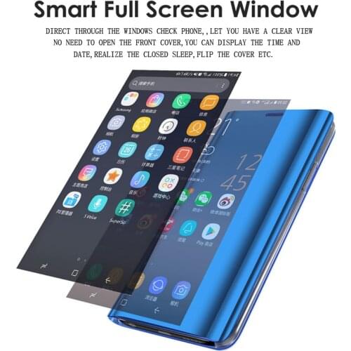 Smart Mirror Flip Case For Xiaomi Redmi Note 10 9 9s Poco X3 8 8T 9T M3 Pro Max 6A 7A 9A 9C Mi NFC 10s K40 Lite 5G Cover Coque