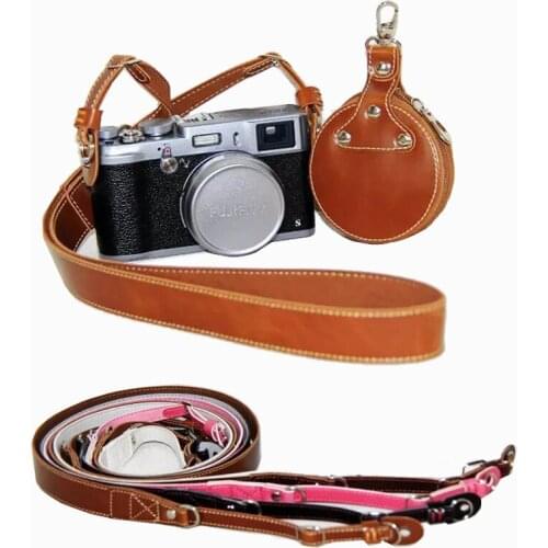 High quality PU Leather Neck Shoulder Strap for Fujifilm X100F X100S XT10 X-T20 XE1 X-E2 E3 X-T1 T2 X-A3 A10 A20 XA5 X30 X20