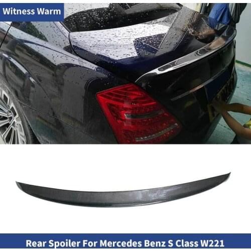 For W221 AMG style High Quality Carbon Fiber FRP MaterialRear Spoiler Wings Car Styling For Benz S Class S600 S65 S500 2006-2013