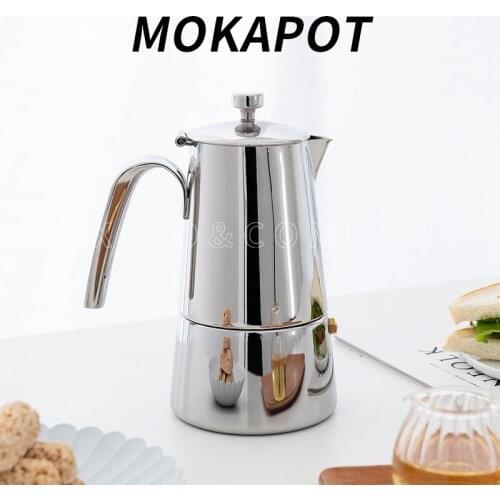 Watchget Stovetop Espresso Maker Moka Pot (Mocha Pot) 120ml/4oz/4 Cup Classic Cafe Percolator Maker Easy to Operate